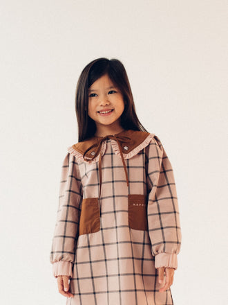 kołnierzyk dziecięcy kołnierz brązowy cocoa brown bawełna organiczna organic cotton dziewczynka