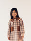 kołnierzyk dziecięcy kołnierz brązowy cocoa brown bawełna organiczna organic cotton dziewczynka