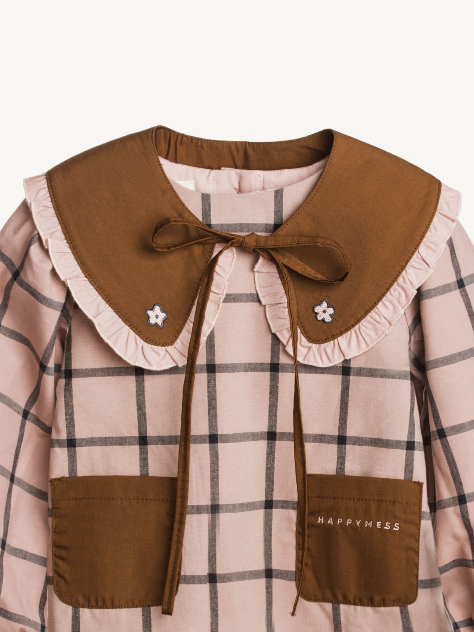 kołnierzyk dziecięcy kołnierz brązowy cocoa brown bawełna organiczna organic cotton