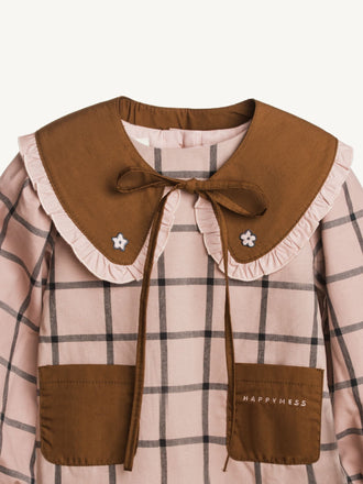 kołnierzyk dziecięcy kołnierz brązowy cocoa brown bawełna organiczna organic cotton