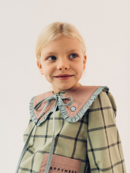 kołnierzyk dziecięcy kołnierz bawełna organiczna pink blush różowy dziewczynka 