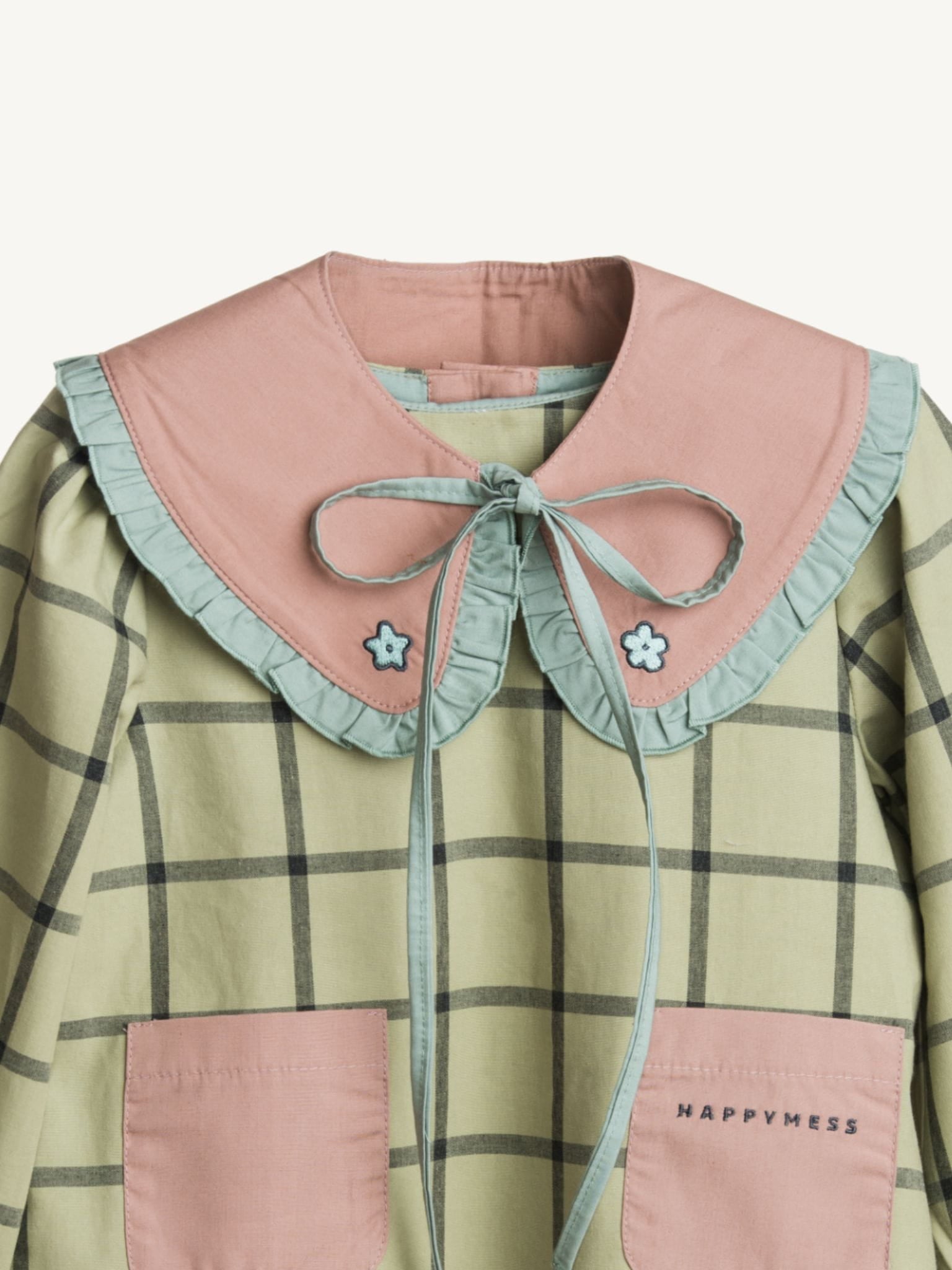 kołnierzyk dziecięcy kołnierz bawełna organiczna pink blush różowy detal