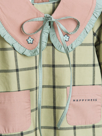 kołnierzyk dziecięcy kołnierz bawełna organiczna pink blush różowy detal kokardka