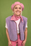 merino vest - lilac cloud adult