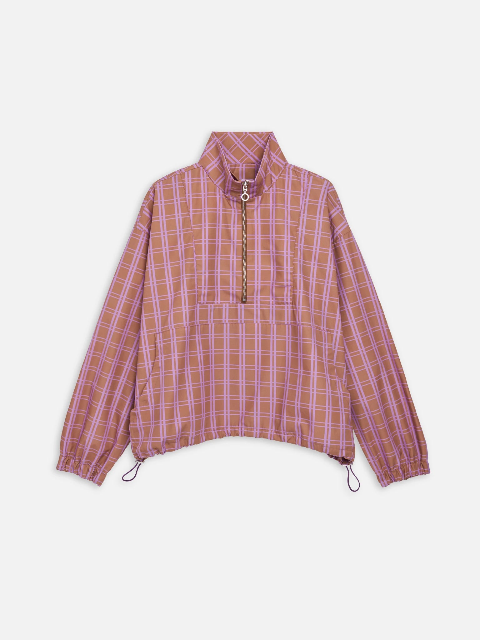 ortalionowa damska kurtka kangurka bawełniana w kratę florence blush cotton kangaroo women's jacket jacke baumwolljacke 