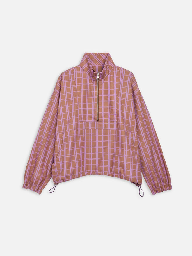ortalionowa damska kurtka kangurka bawełniana w kratę florence blush cotton kangaroo women's jacket jacke baumwolljacke 