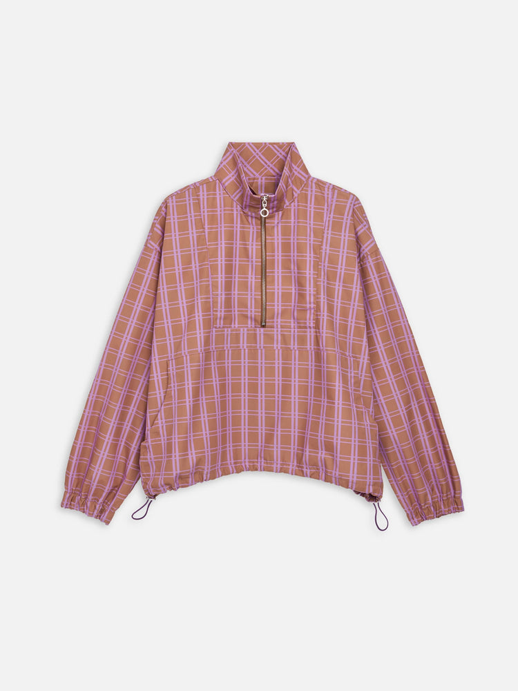 ortalionowa damska kurtka kangurka bawełniana w kratę florence blush cotton kangaroo women's jacket jacke baumwolljacke 