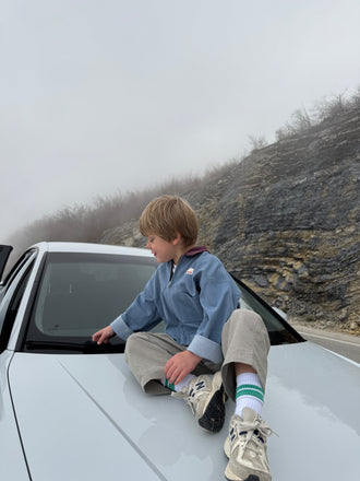 kurtka jeansowa katana dziecięca stone blue sztruksowy kołnierz spodnie stylizacja chłopiec