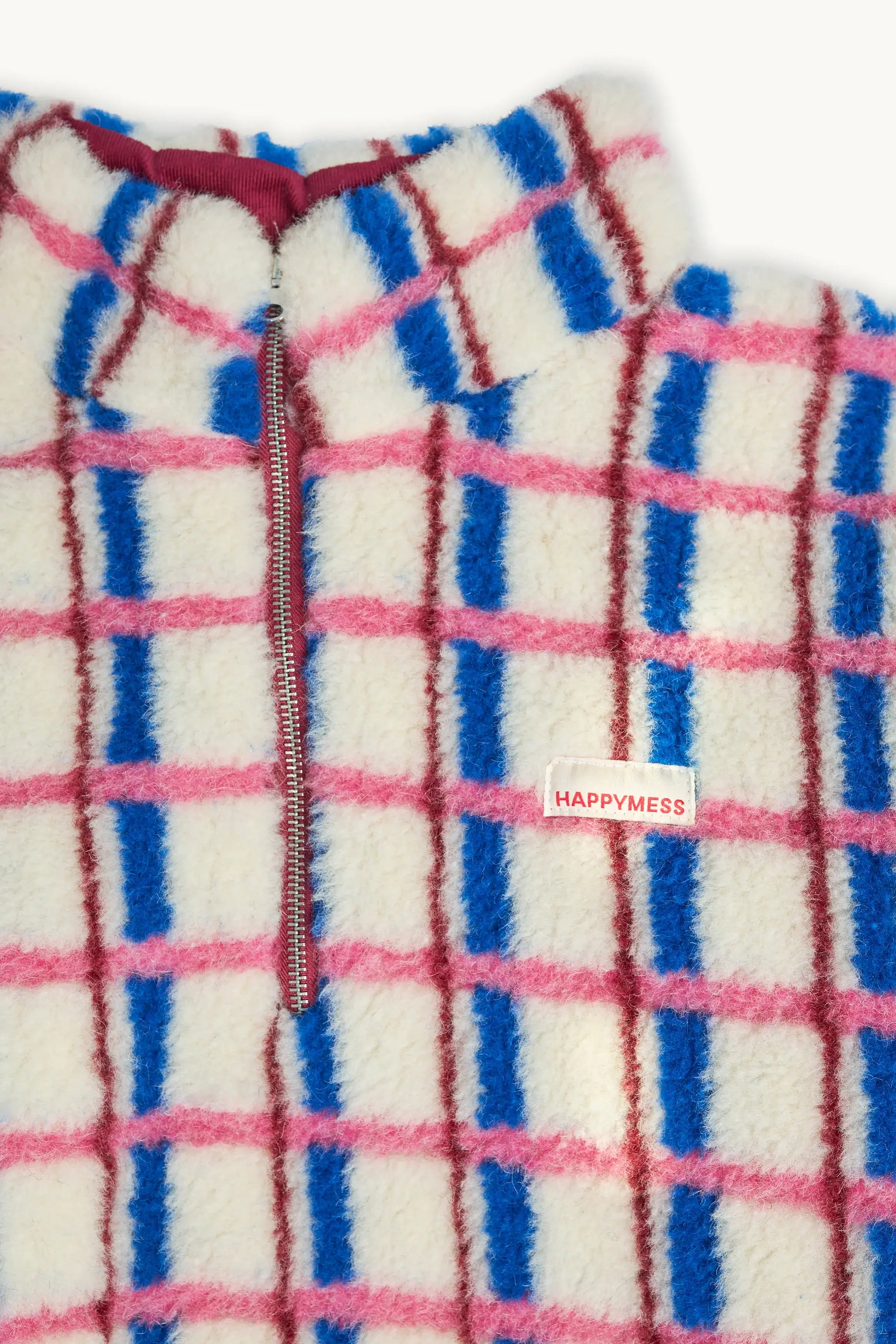 children’s wool kangaroo jacket – pink & cobalt