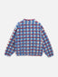 wełniana kurtka kangurka dla dorosłych w kratę wełna merino adult wool kangaroo jacket merino wool Woll Schlupfjacke für Erwachsene Merinowolle shadow blue