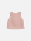 lniany zestaw bluzka wiązana spodnie w paski różowa blush stripes linen set blouse pants trousers leinen hose bluse 