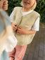kamizelka wełniana merino dziecięca kropki polka dots bezrękawnik  merino wool vest sleveeless gilet weste wollweste