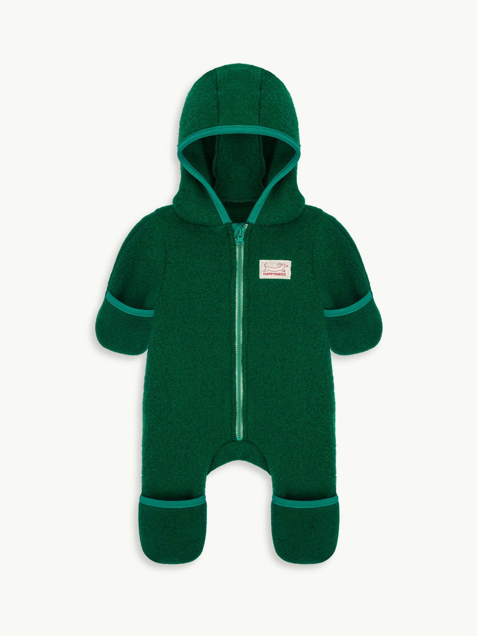 wełniany kombinezon - FOREST GREEN