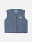 wełniana kamizelka merino damska baltic niebieska merino wool vest gillet sleeveless merinowolle weste