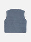 wełniana kamizelka merino damska baltic niebieska merino wool vest gillet sleeveless merinowolle weste