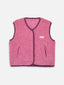 przód kamizelka wełniana merino unisex dusty pink modelka outfit wool vest gilet weste wollweste