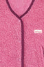 kamizelka wełniana merino unisex dusty pink modelka outfit wool vest gilet weste wollweste detal