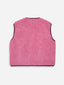 kamizelka wełniana merino unisex dusty pink modelka outfit wool vest gilet weste wollweste tył