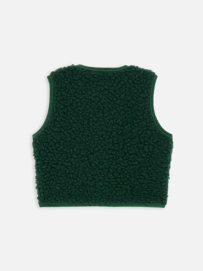 dziecięca kamizelka merino - moss