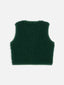 dziecięca wełniana kamizelka merino zielona green butelkowa zieleń emerald moss wool vest gilet slevless