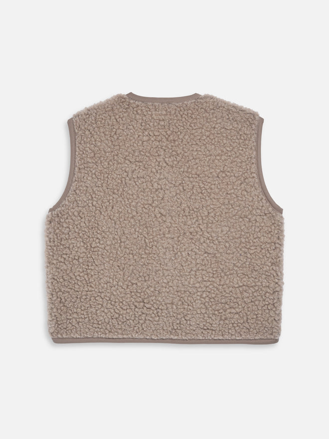 kamizelka wełniana merino unisex hazelnut tył bezrękawnik