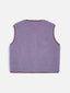 kamizelka wełniana merino unisex lilac cloud fioletowa vest gilet weste wool woll wollweste tył