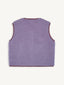 kamizelka wełniana merino unisex lilac cloud fioletowa vest gilet weste wool woll wollweste tył