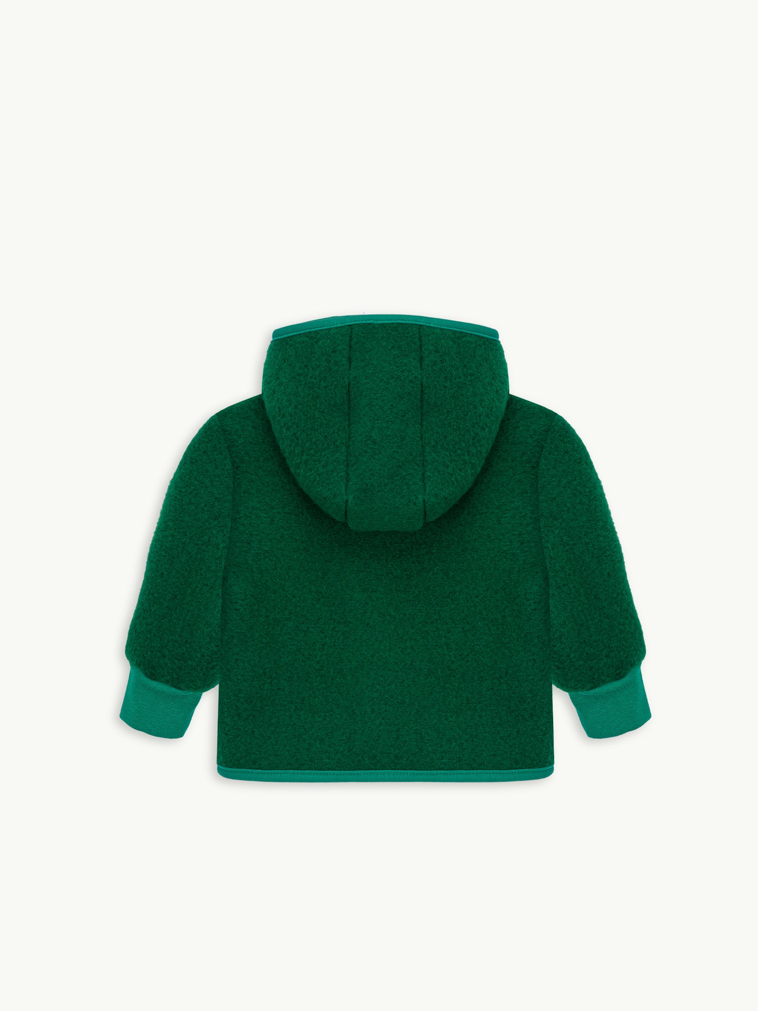 kurtka wełniana dziecięca green forest  całoroczna zielona tył children's jacket