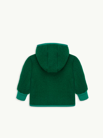 kurtka wełniana dziecięca green forest  całoroczna zielona tył children's jacket