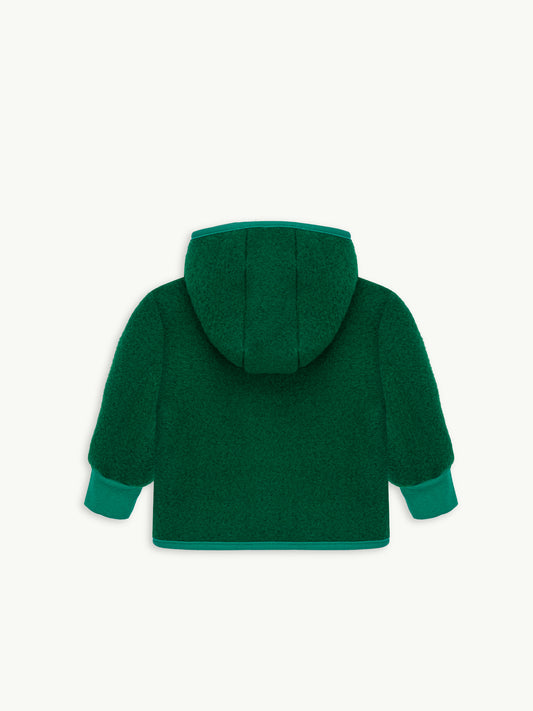 kurtka wełniana dziecięca green forest  całoroczna zielona tył children's jacket