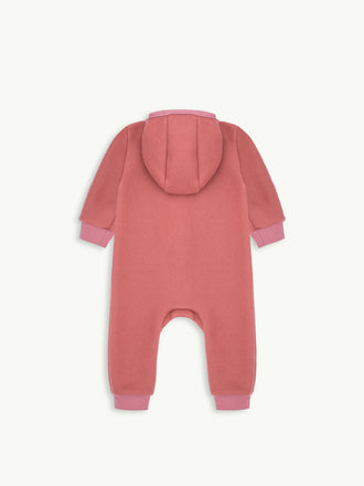 dziecięcy kombinezon wełniany cinnamon wełna merino wool jumpsuit overall tył