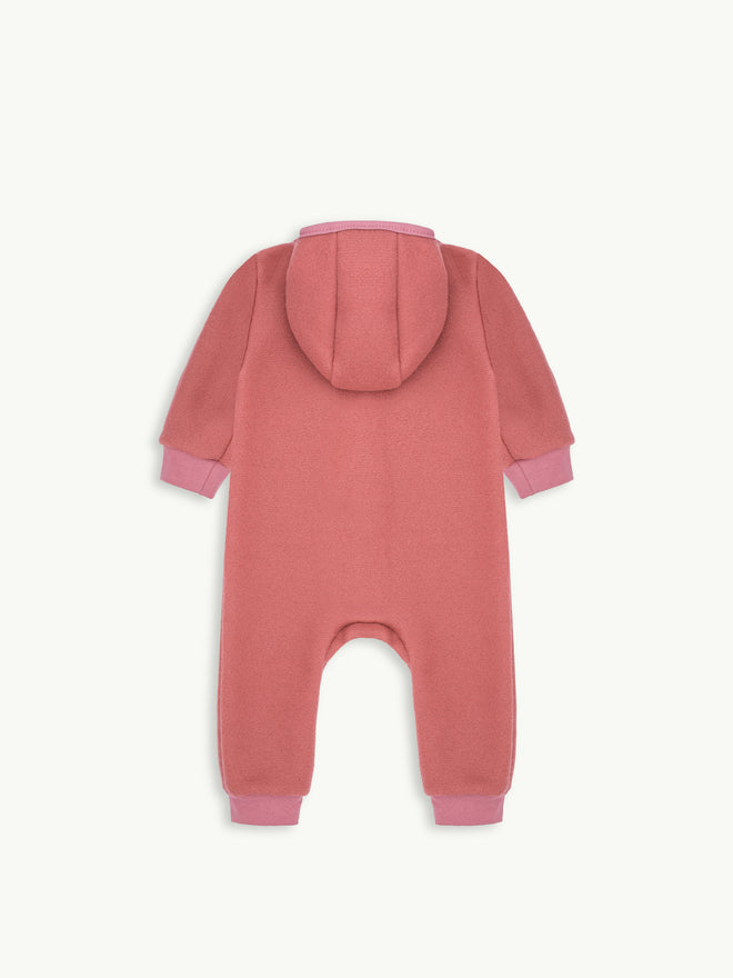 dziecięcy kombinezon wełniany cinnamon wełna merino wool jumpsuit overall tył