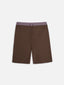 męskie bawełniane szorty spodenki brązowe  bawełna organiczna men's shorts organic cotton mocha bio baumwolle herren shorts przód