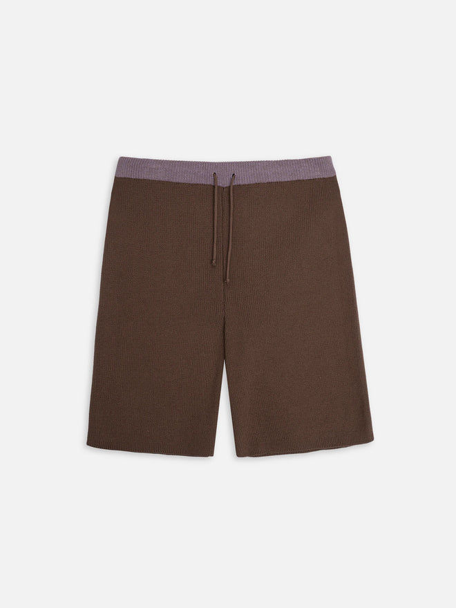 męskie bawełniane szorty spodenki brązowe  bawełna organiczna men's shorts organic cotton mocha bio baumwolle herren shorts przód