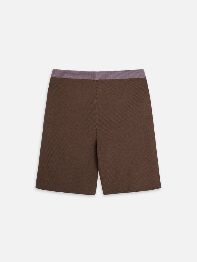 męskie bawełniane szorty spodenki brązowe  bawełna organiczna men's shorts organic cotton mocha bio baumwolle herren shorts tył
