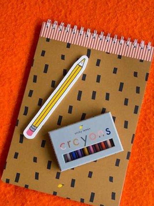 notes spiralny złoty panache gold sketchbook kredki