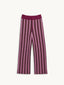 spodnie z bawełny organicznej - berry stripes