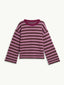 sweter z bawełny organicznej - berry stripes