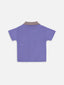 dziecięca bluzka koszulka polo fioletowa bawełna organiczna children's polo shirt organic cotton polohemd baumwollbluse tył