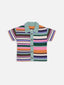 dziecięca koszulka polo w paski bawełna organiczna kolorowy children's polo shirt organic cotton baumwolletop kinder poloshirt bio-baumwolle przód