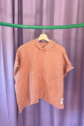 waflowe ponczo kąpielowe lniane cinnamon outlet bez wszywki z rozmiarem pomarańczowe 