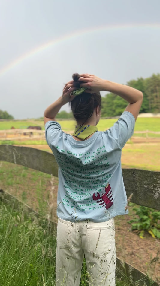 frotka do włosów scrunchie gumka w kratkę vichy matcha green zielona outfit bandana t-shirt