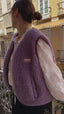 merino vest - lilac cloud adult