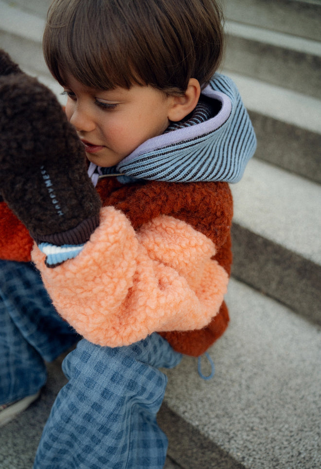 dziecięce rękawiczki mitenki merino brązowe wełna merino wool mittens chocolate brown