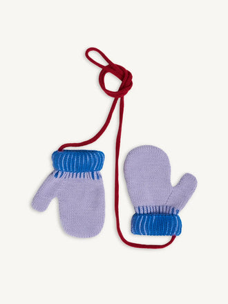 Merinohandschuhe - Fliedereis