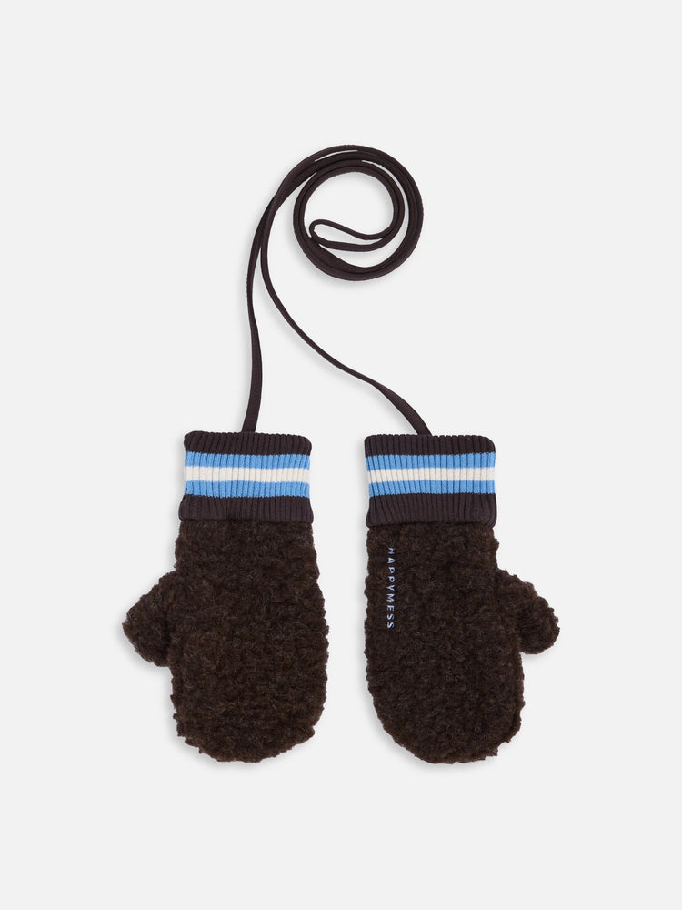 rękawiczki merino - chocolate brown