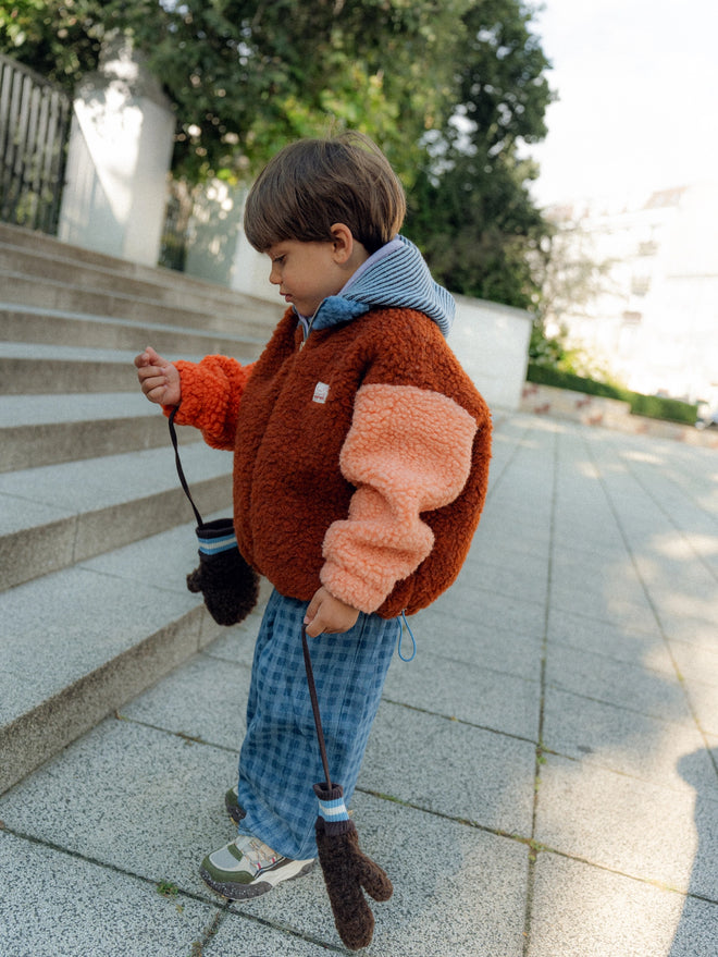 dziecięce rękawiczki mitenki merino brązowe wełna merino wool mittens chocolate brown