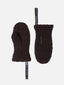 wełniane rękawiczki merino z gumką wool mittens brązowe chocolate brown 
