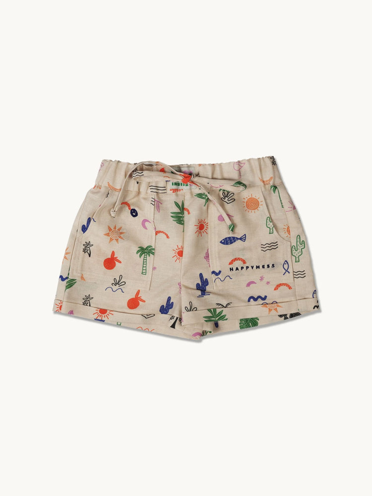 Leinen-Shorts - Safari