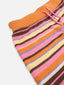 letni zestaw dzianinowy z bawełny organicznej w paski orange sunset szorty top organic cotton set top shorts bio-baumwolle